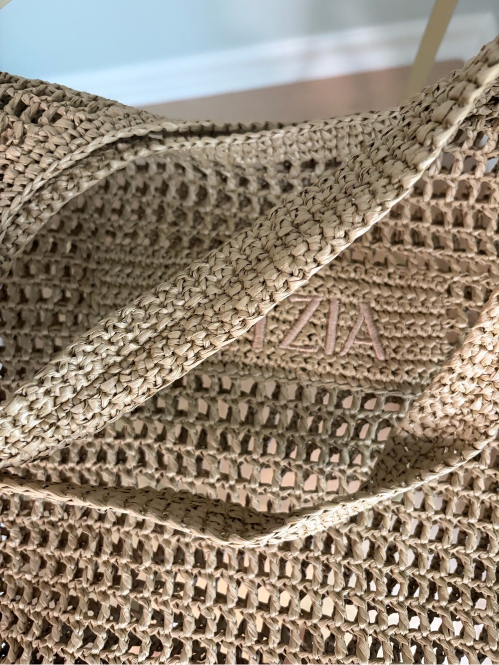 Aritzia Awayday Tote Beach Bag Crochet Market Sand Tan - Picture 5 of 7